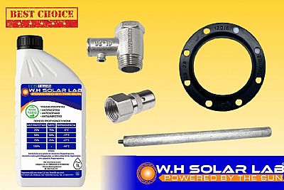  Αντιψυκτικό Υγρό 1L W.H Solar Lab - Σετ Συντήρησης Ηλιακού Θερμοσίφωνα Φλάτζα Φ120/8 τρύπες