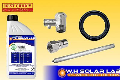 Αντιψυκτικό Υγρό 1L W.H Solar Lab - Σετ Συντήρησης Ηλιακού Θερμοσίφωνα Φλάτζα για οβάλ αντίσταση
