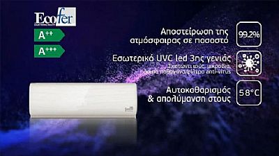 Ecofer UVC09 Κλιματιστικό Inverter 9000 BTU A++/A+