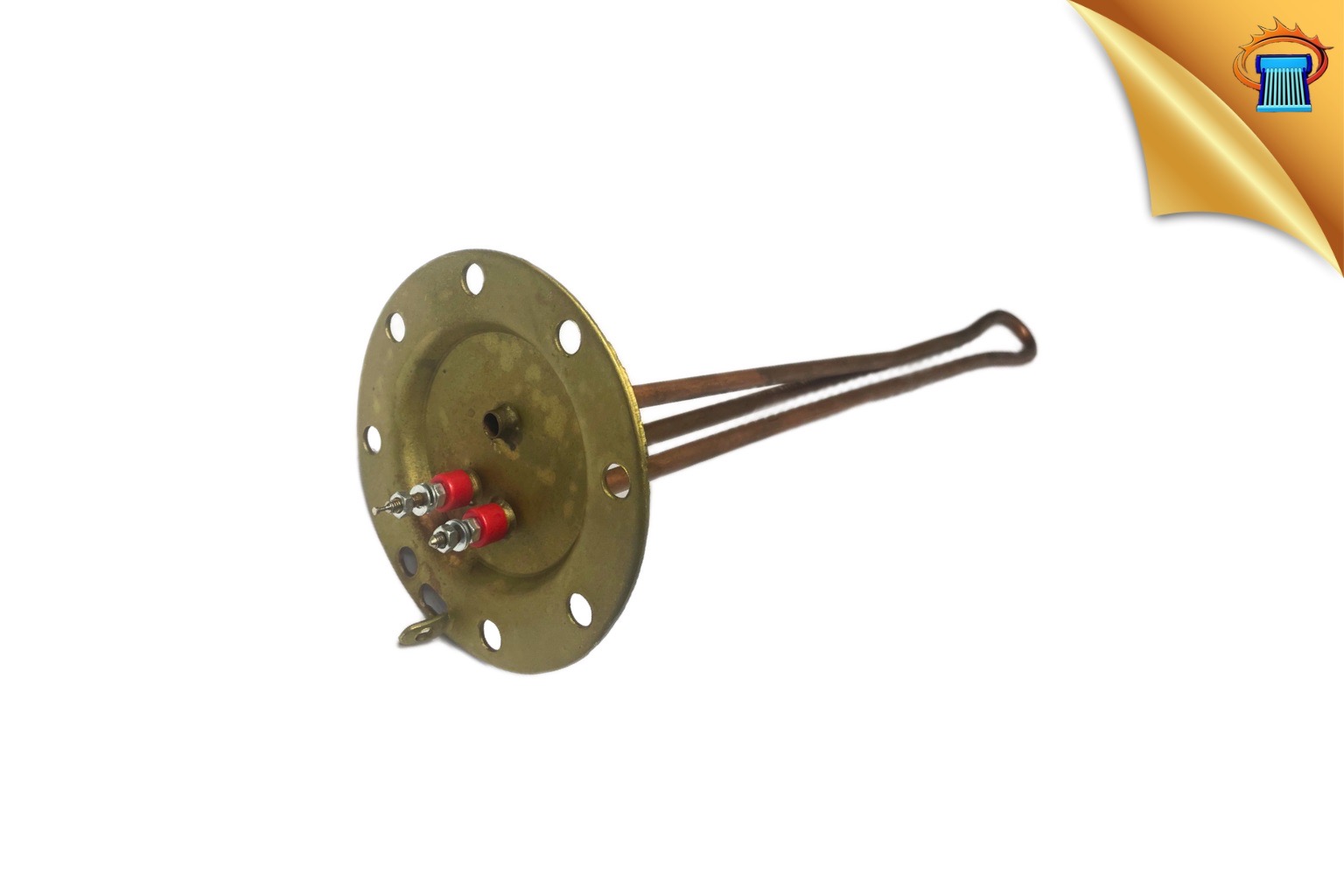 Αντίσταση ηλιακού θερμοσίφωνα Φ120 8 τρύπες ορειχάλκινη 