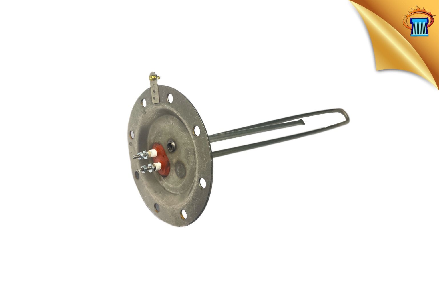 Αντίσταση ηλιακού θερμοσίφωνα Φ140 8 τρύπες INOX ίσια