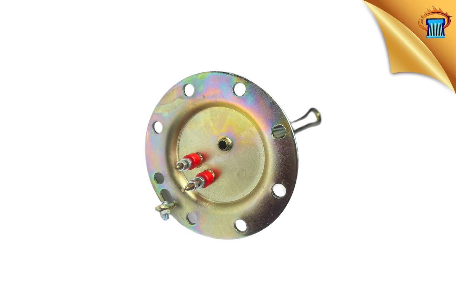 Αντισταση ηλιακου θερμοσιφωνα Φ120 8 τρυπες σιδερενια ισια