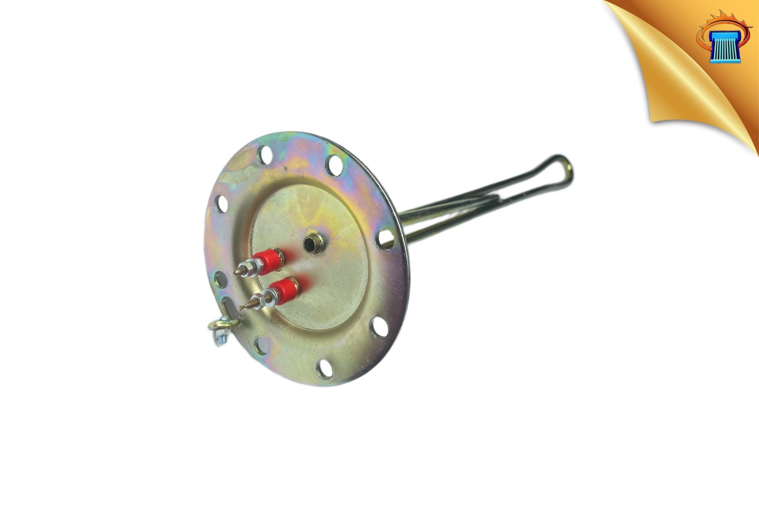 Αντίσταση θερμοσίφωνα Φ120 8 τρύπες σιδερένια ίσια