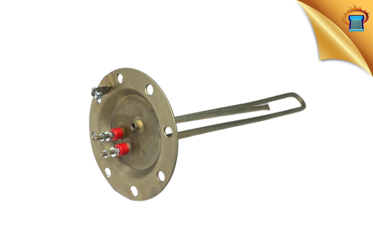 Αντίσταση θερμοσίφωνα Φ120 8 τρύπες INOX Ανοξείδωτη ίσια