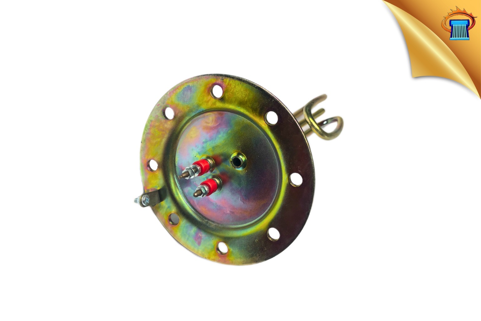 Αντίσταση θερμοσίφωνα Φ140 8 τρύπες σιδερένια γυριστή