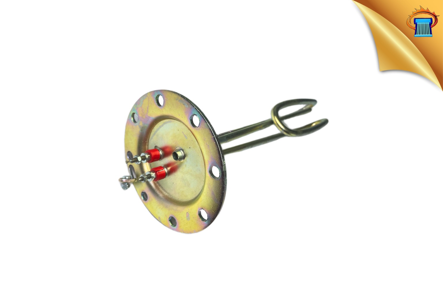 αντισταση σιδερενια γυριστη φ120 8 τρυπεσ για ηλιακο και ηλεκτρικο θερμοσιφωνα