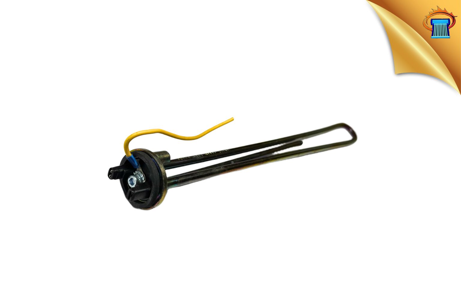 Αντίσταση Ηλιακού Θερμοσίφωνα Φ48 για Κουμπωτό Θερμοστάτη, Σιδερένια Ίσια (Τύπου Nobel) 4.000W &ndash; Με Λάστιχο