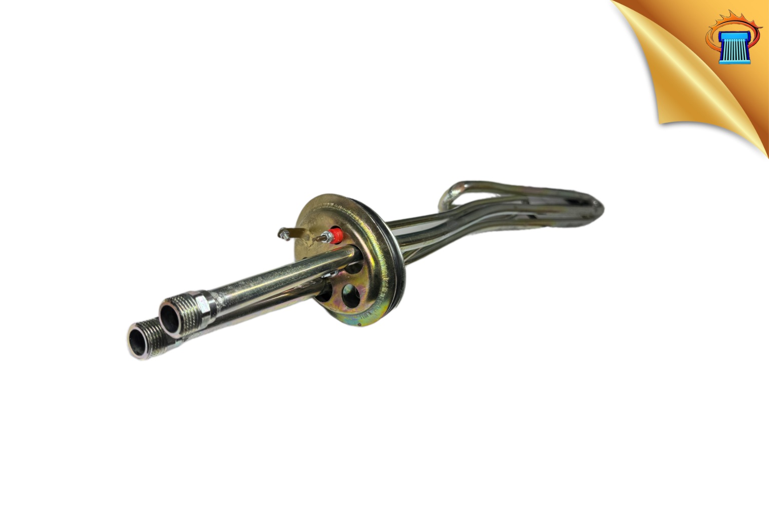 Αντίσταση Ηλιακού Θερμοσίφωνα (Boiler Τριπλής Ενέργειας) Οβάλ &ndash; 1 Βίδα με Εναλλάκτη, Σιδερένια Μακριά 4.000W