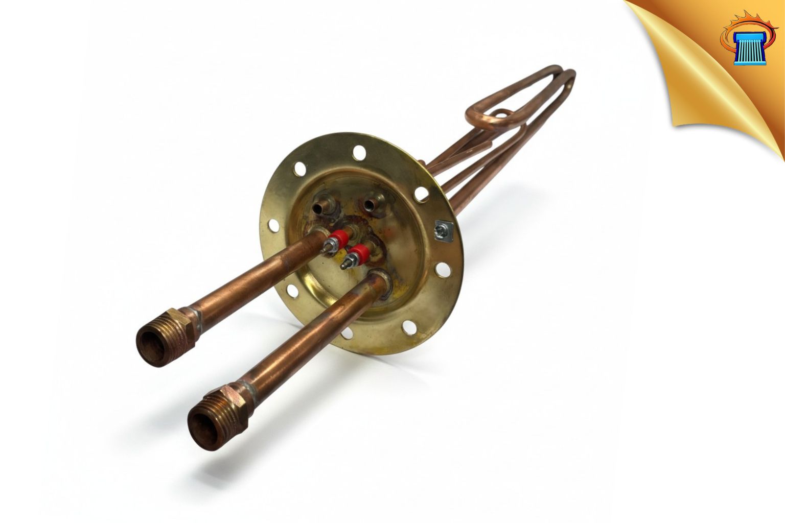 αντισταση ηλιακου θερμοσιφωνα μποιλερ τριπλης ενεργειας φ140 8 τρυπες με εναλλακτη ορειχαλκινη l80